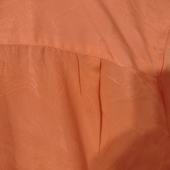 GEORGE - Beautiful floral print  button down shirt –Size 34 - 36 –Color Salmon. - Picture 6 of 6